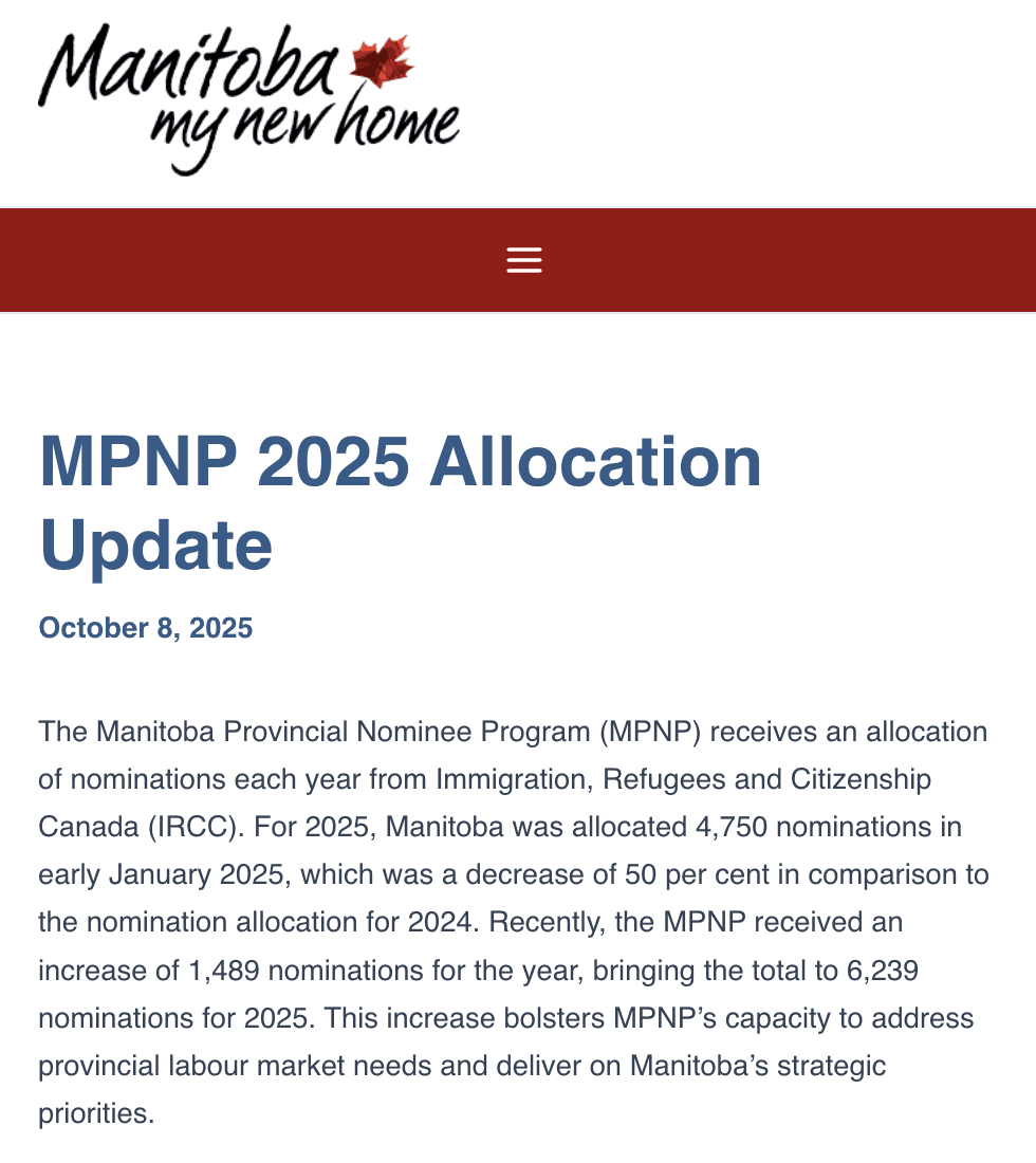 曼省与BC省上调2025省提名名额｜MPNP至6,239、BC增1,254｜优创国际权威解读